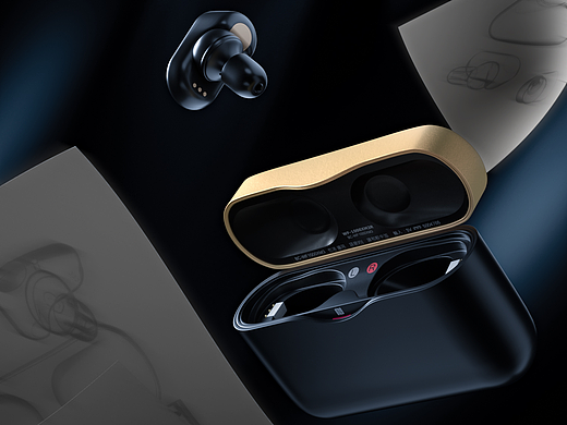 OC渲染练习-sony蓝牙耳机