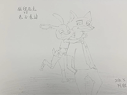手绘 草稿 线稿 插画