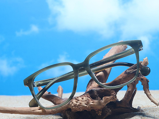 眼镜工厂定制_同GM款墨绿色胶架眼镜MF6979-新创森