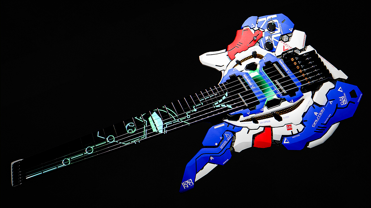 能天使高达主题电吉他 Gundam Exia Guitar（图ZMzcxMTE1MzI4） - 产品 - 站酷设计师StevenTamm原创素材 - 站酷ZCOOL