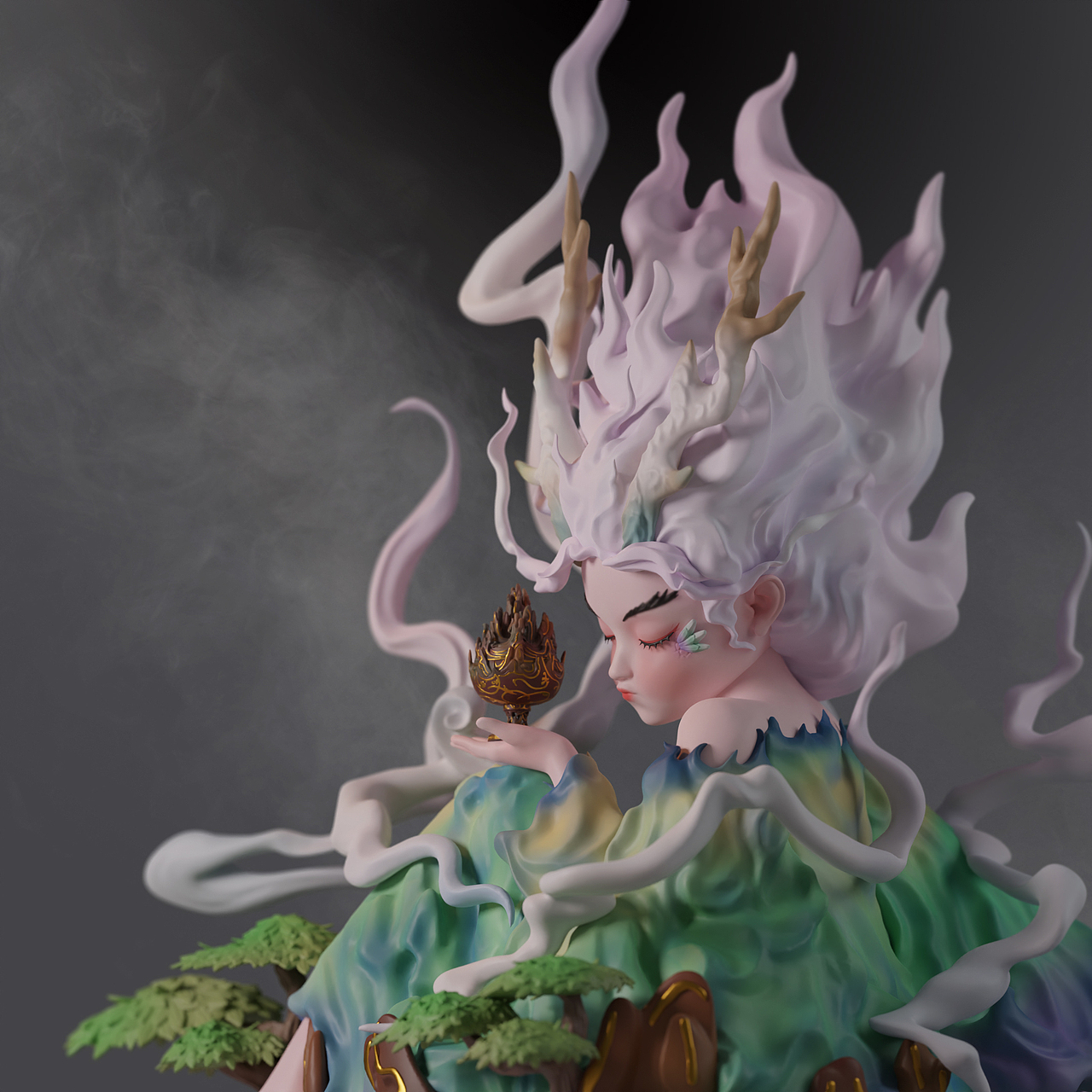 国风文物拟人原创手办【博山炉·生烟】