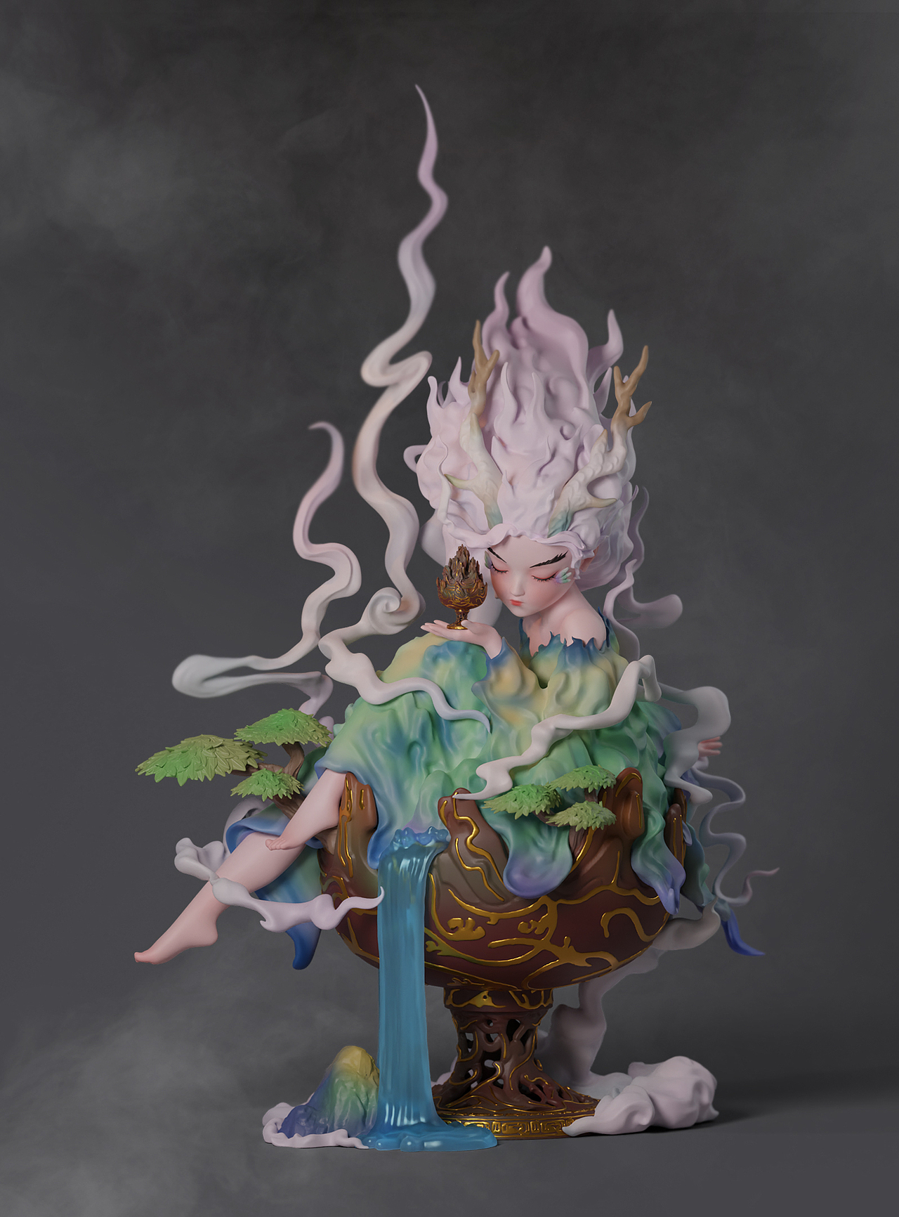 国风文物拟人原创手办【博山炉·生烟】