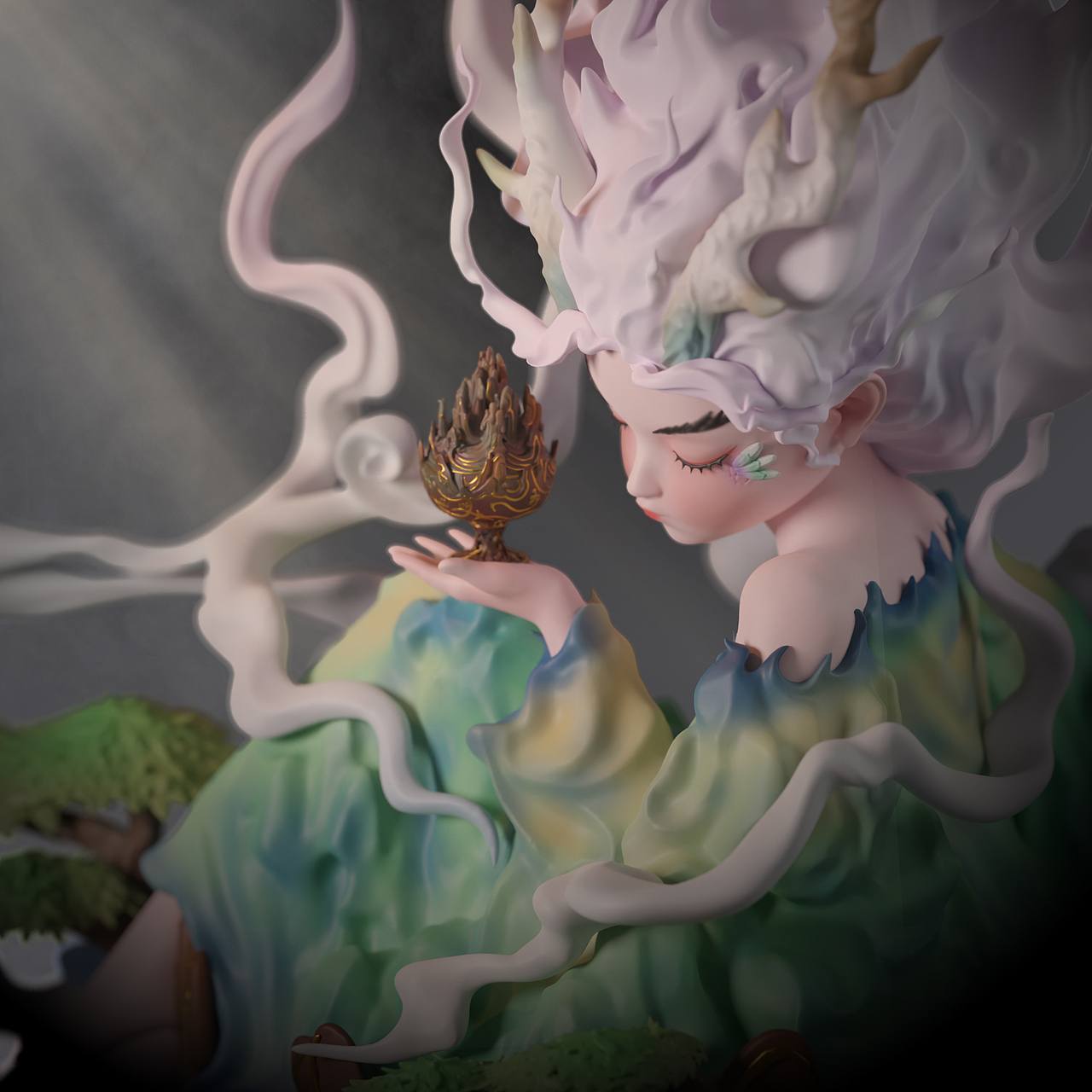 国风文物拟人原创手办【博山炉·生烟】（图ZMzcxMTE4Nzcy） - 人物/生物 - 站酷设计师朝夕造物Mr大冯原创素材 - 站酷ZCOOL