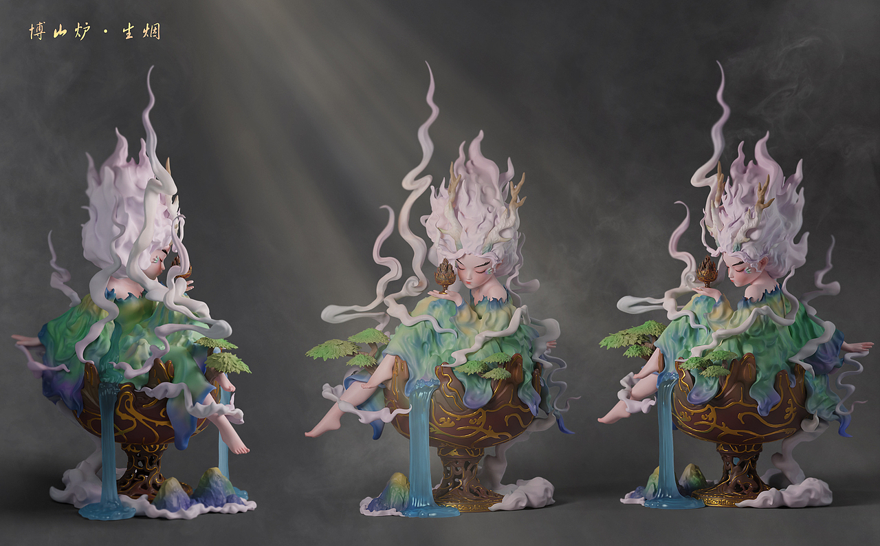 国风文物拟人原创手办【博山炉·生烟】