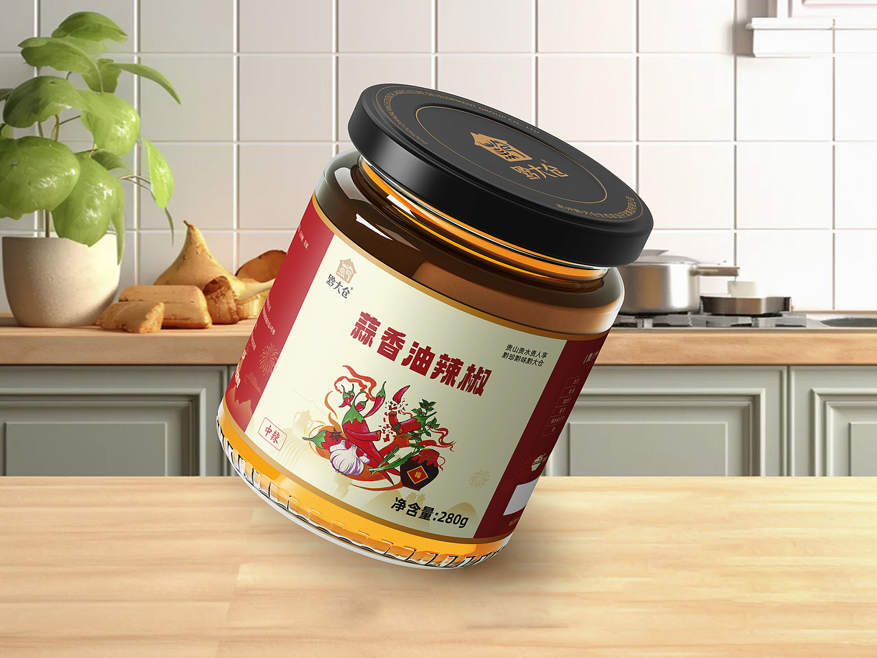 油辣椒瓶贴设计