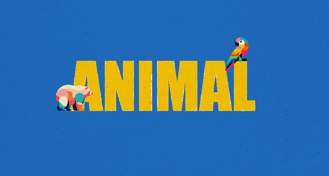 ANIMAL*几何卡通/动物图案/3d卡片