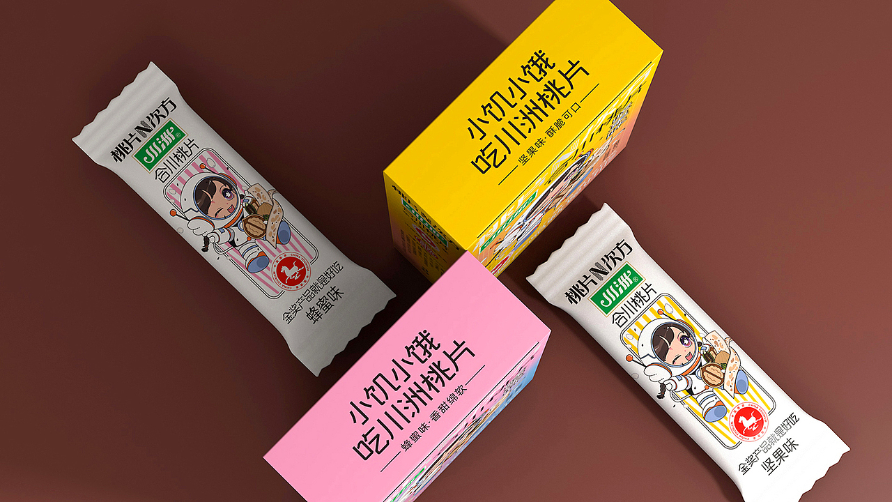 合川桃片包装设计-坚果味×中国旅游商品金奖