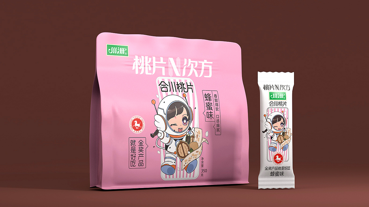合川桃片包装设计-坚果味×中国旅游商品金奖