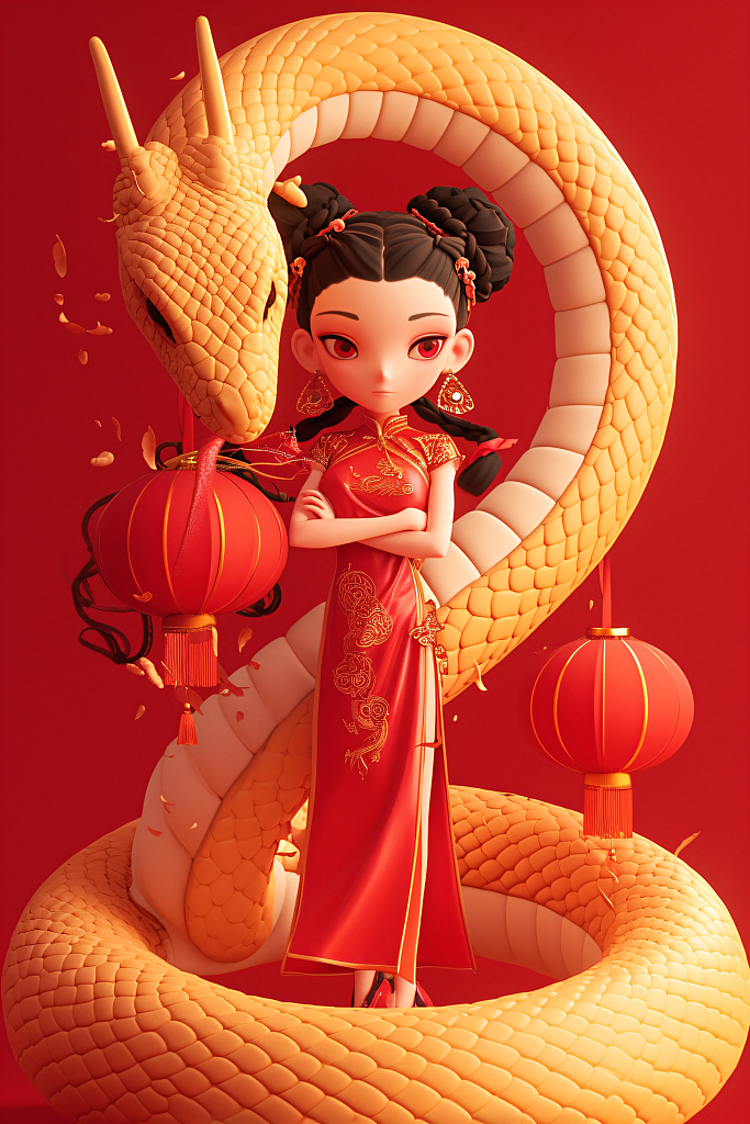 2025蛇年卡通AIGC创作（图ZMzcxMTU0MTMy） - 商业插画 - 站酷设计师设图66原创素材 - 站酷ZCOOL