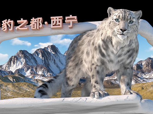 青海西宁雪豹裸眼3D