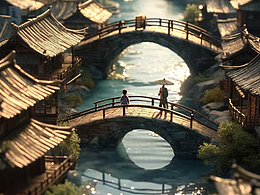 AI作品：小橋流水人家