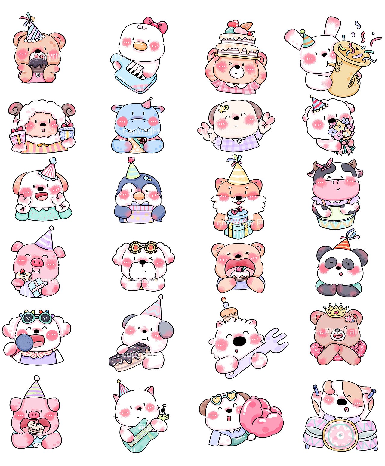 生日会的动物们