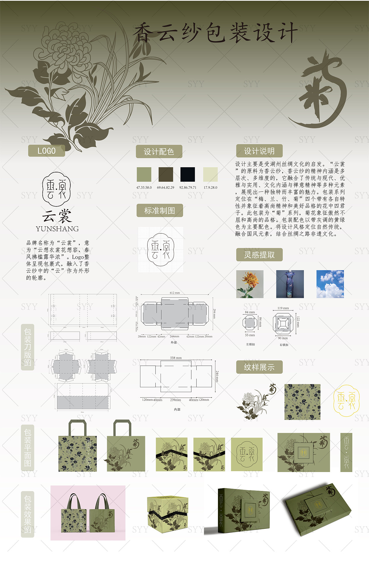 香云纱包装设计——梅兰竹菊（图ZMzcxMTk4NDY4） - 包装 - 站酷设计师十一1025原创素材 - 站酷ZCOOL