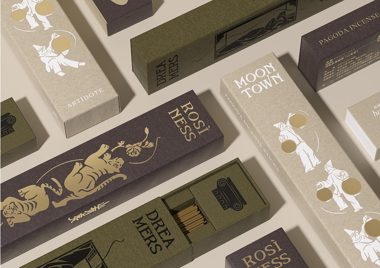 汉字与合香 | 香氛品牌ARTÌDOTE灵感线香包装设计（图ZMzcxMjIwOTI4） - 包装 - 站酷设计师RABBITIE视觉设计原创素材 - 站酷ZCOOL