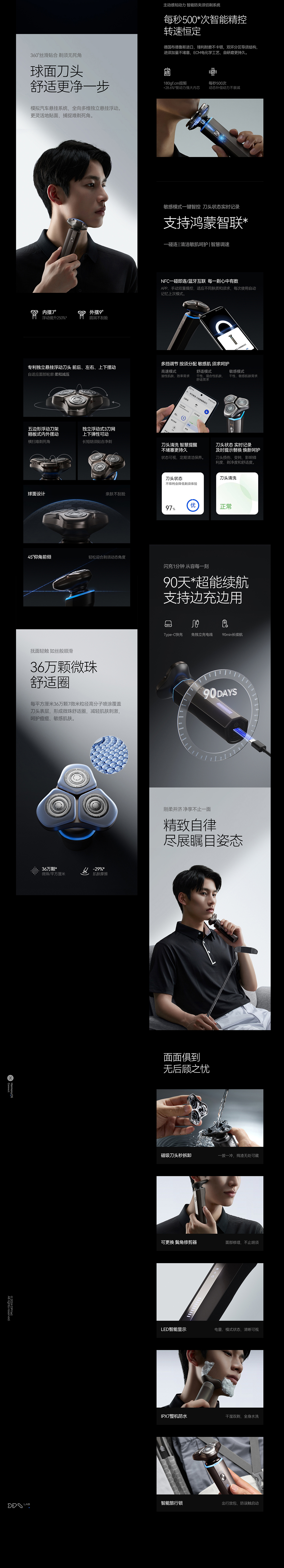 华为智选SHOWSEE T3剃须刀全案(图ZMzcxMjM1MjI4) - 电商 - 站酷设计师DPI品牌视觉原创素材 - 站酷ZCOOL