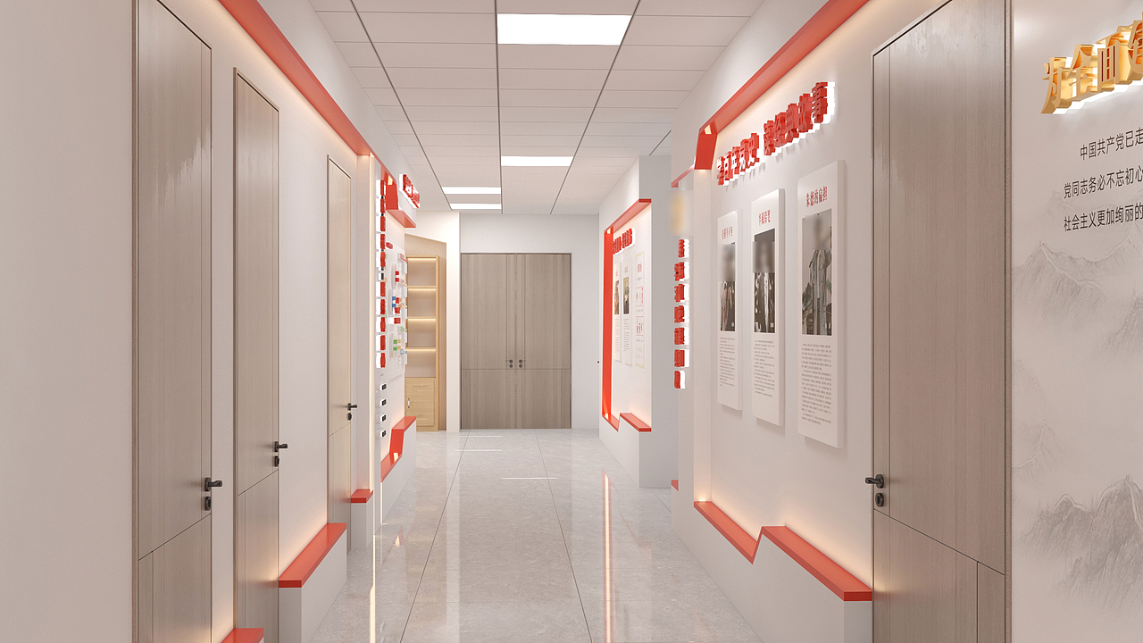 党建走廊文化墙（图ZMzcxMjY0OTg0） - 其他空间 - 站酷设计师则已的原创素材 - 站酷ZCOOL