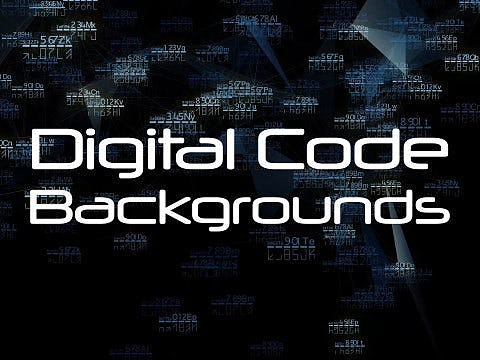 AE模板|高科技编写数字代码背景动态动画标题未来科技