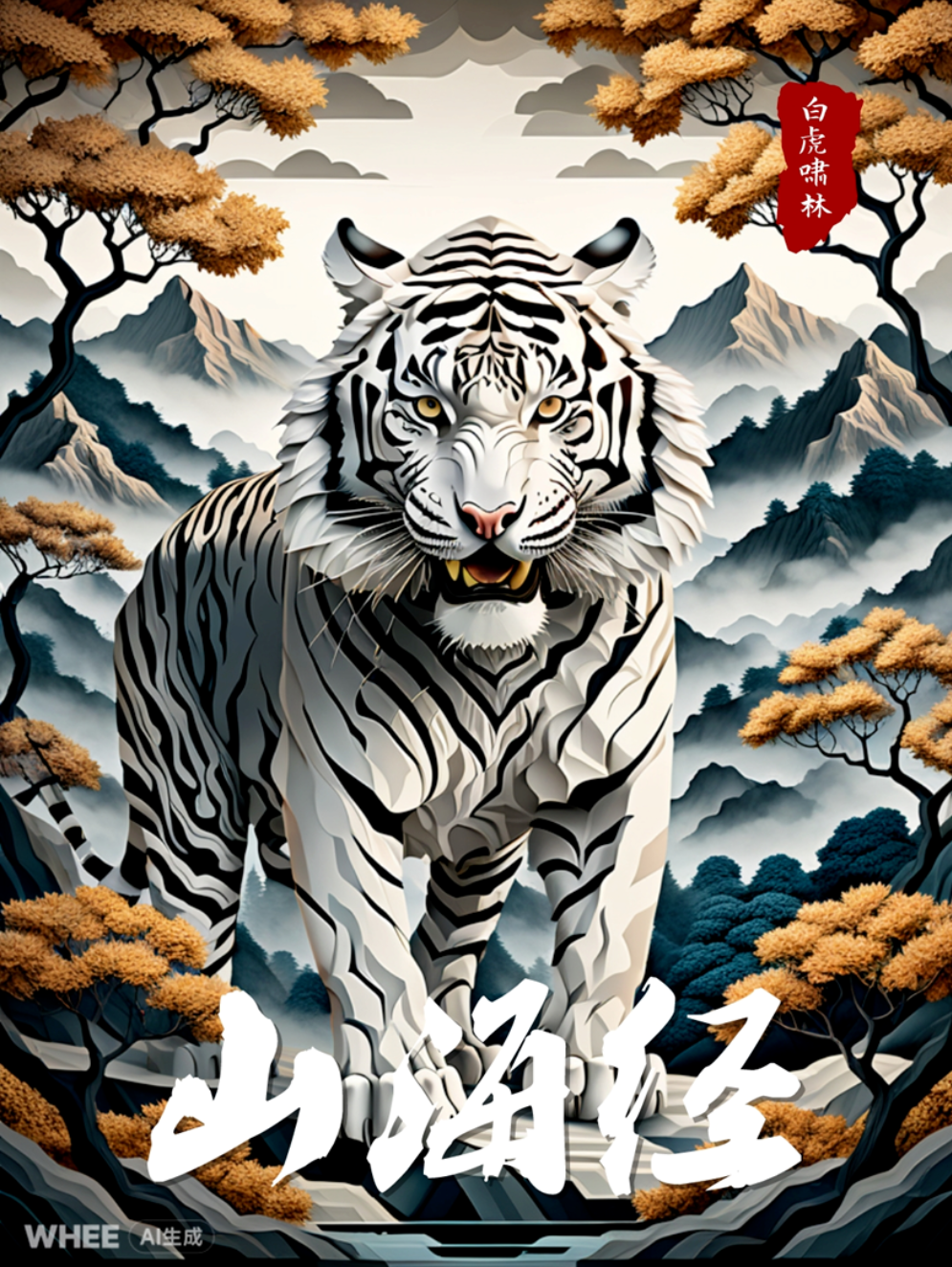 WHEE见山海经 - AI动态海报设计（图ZMTQ4MTg1MzY=） - 教程 - 站酷设计师Contra实验编程原创素材 - 站酷ZCOOL