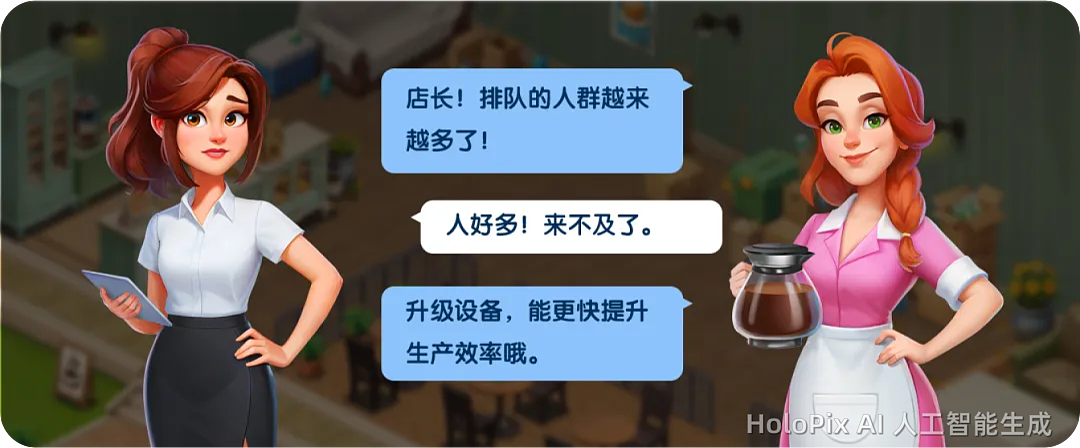 AI辅助三天搞定《餐厅模拟经营游戏》场景及角色设计