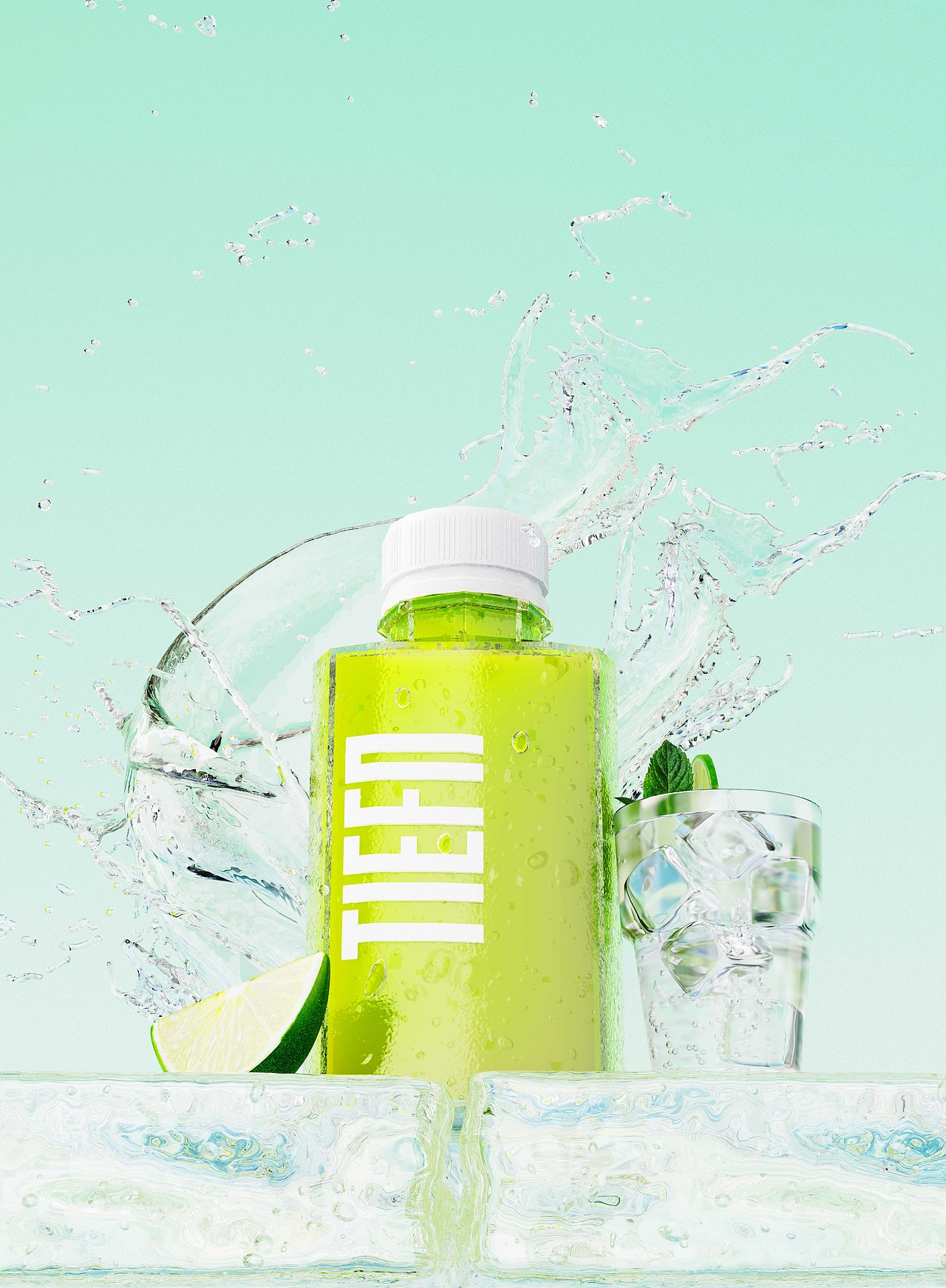 第四十期keyshot简易摆件水下场景源文件渲染场景KSP