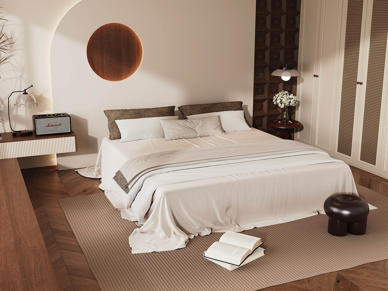 第四十一期keyshot高档极简卧室场景源文件渲染场景KSP（图ZMzcxMzI2MTIw） - 场景 - 站酷设计师米尼设计原创素材 - 站酷ZCOOL