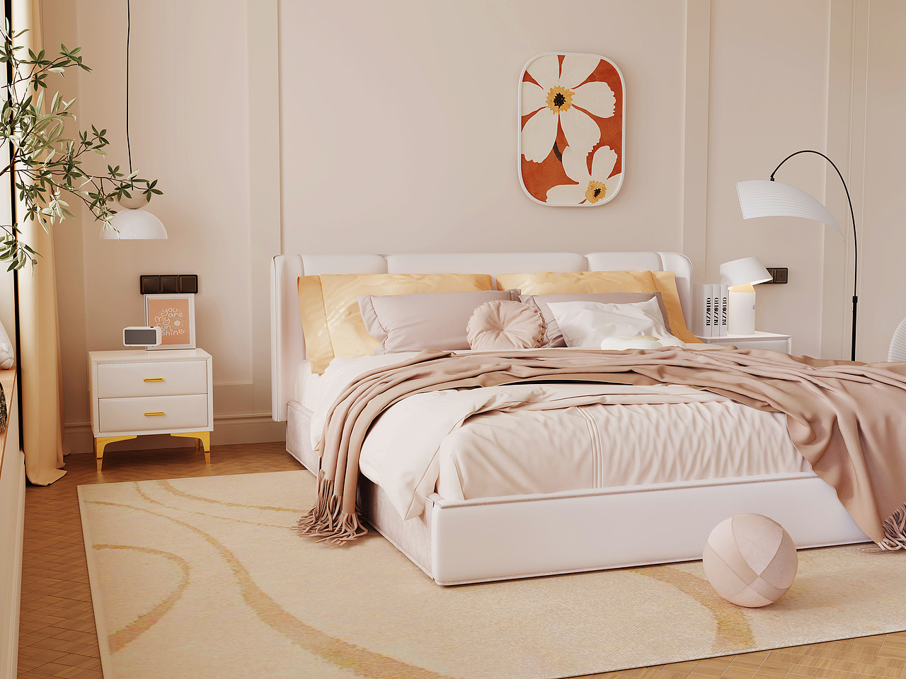 第四十一期keyshot高档极简卧室场景源文件渲染场景KSP（图ZMzcxMzI2MTQ4） - 场景 - 站酷设计师米尼设计原创素材 - 站酷ZCOOL