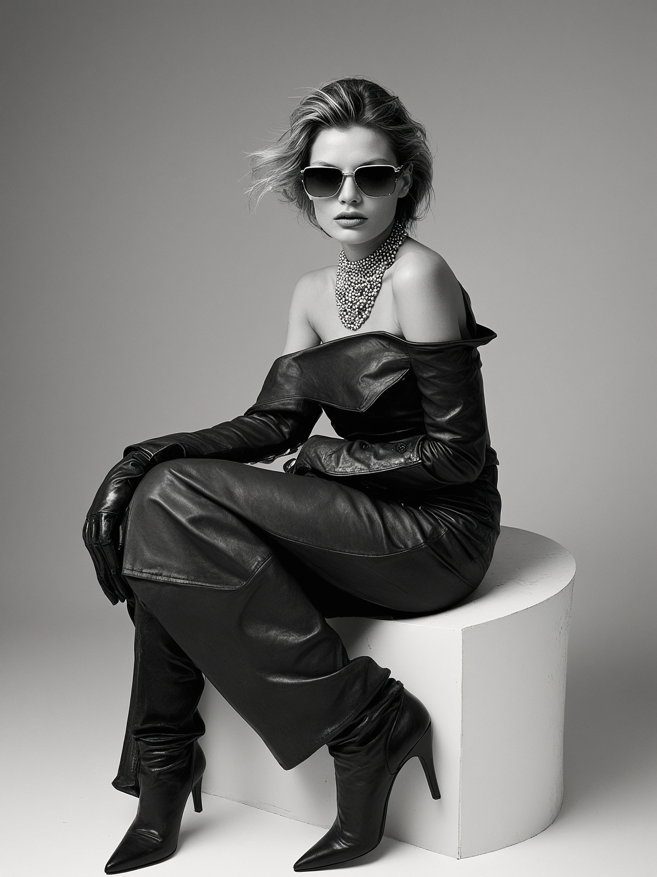 复古黑白创意摄影-AI绘画