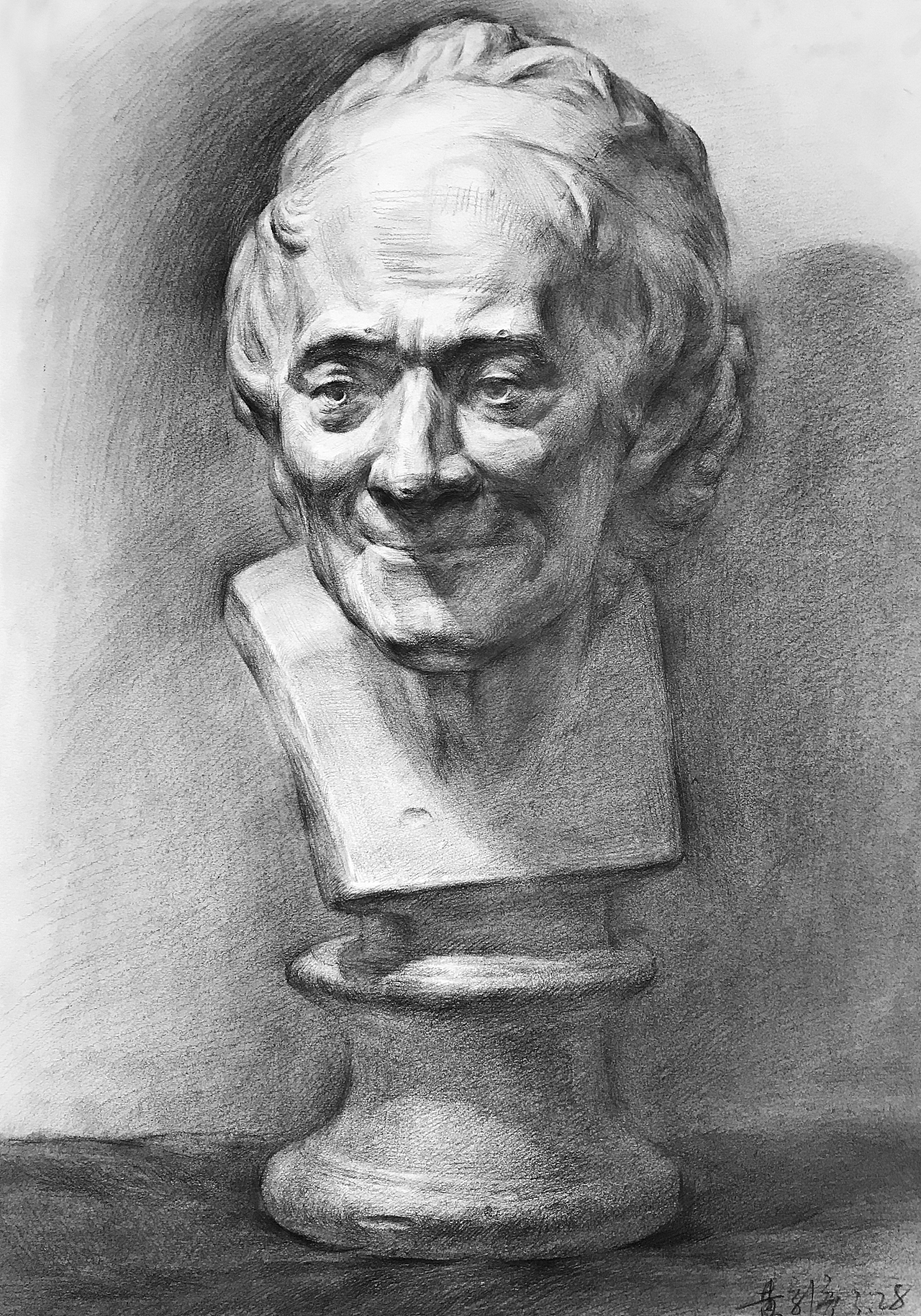 素描石膏头像伏尔泰写生绘画（图ZMzcxMzMwNjI0） - 绘画 - 站酷设计师星亮绘画art原创素材 - 站酷ZCOOL