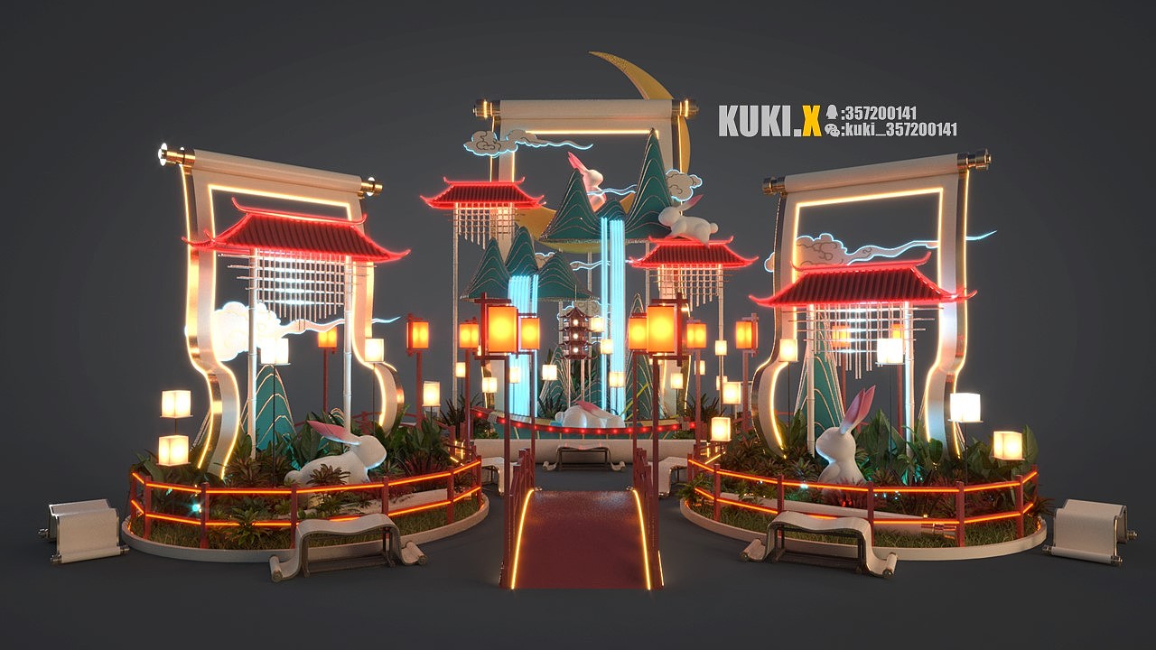 2022年末美陈——癸卯印月（图ZMzcxMzMwNzI4） - 展陈设计 - 站酷设计师kukix原创素材 - 站酷ZCOOL