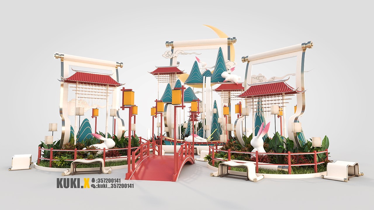 2022年末美陈——癸卯印月（图ZMzcxMzMwNzMy） - 展陈设计 - 站酷设计师kukix原创素材 - 站酷ZCOOL