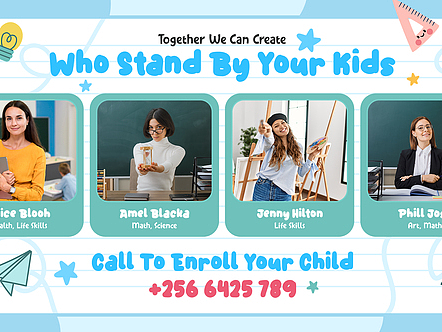 AE模板|卡通多彩可爱场景学校培训班教学业务幼儿园