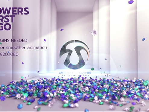 AE模板|色彩缤纷花朵爆裂标志LOGO演绎品牌广告片头