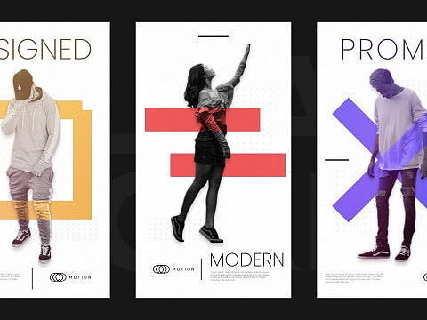 AE模板|竖屏创意人物介绍宣传动效动画版式设计开场