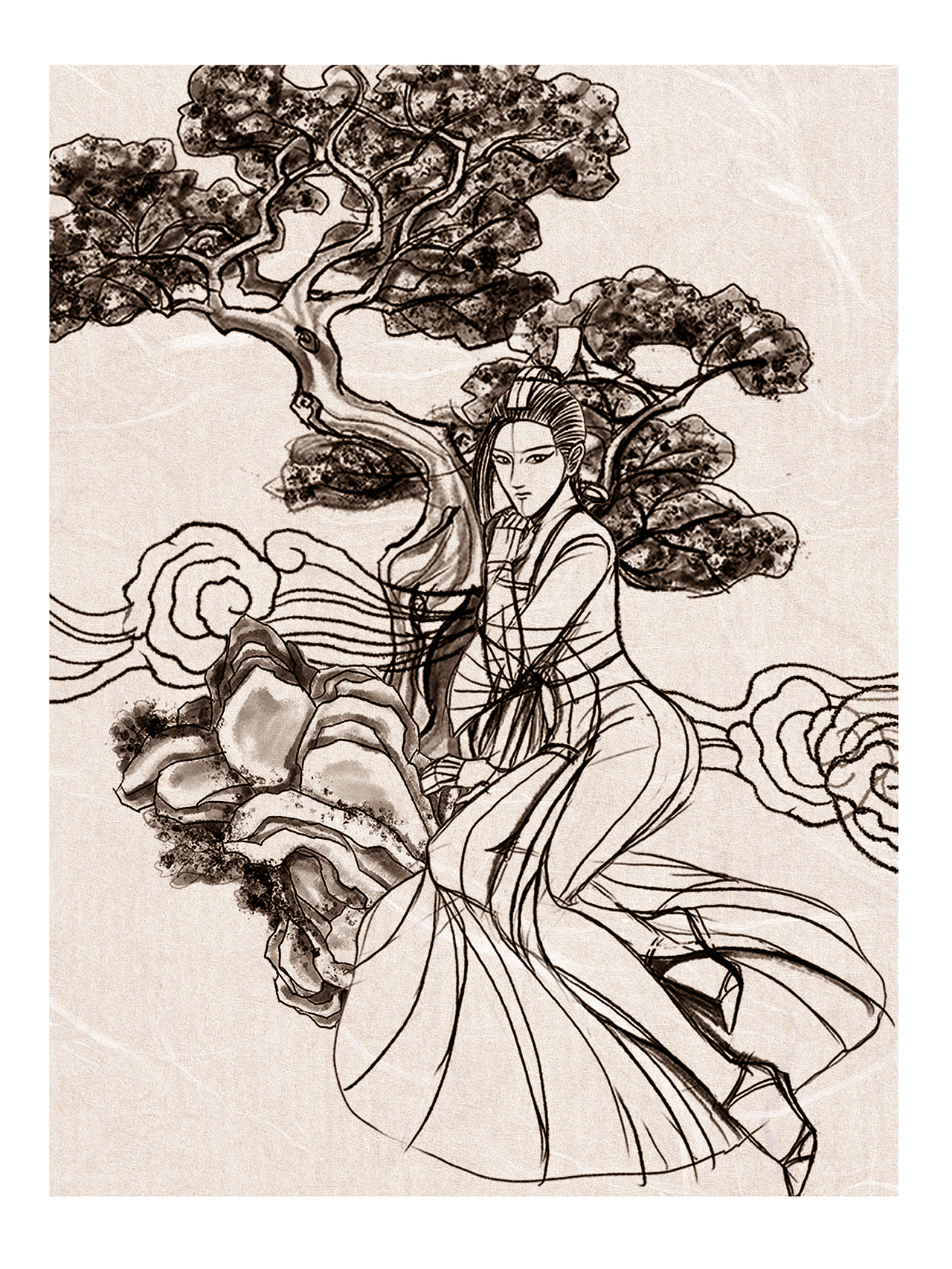 聊斋·画皮草图(2)