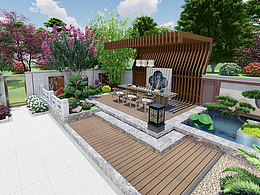 新中式庭院造景設(shè)計(jì)案例