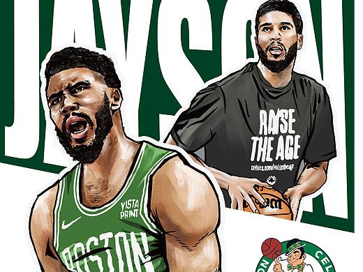 NBA球员塔图姆插画