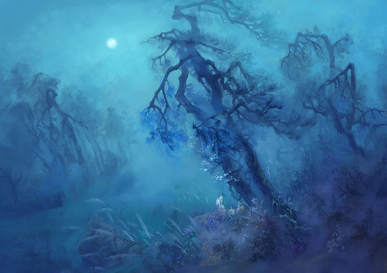 春江花月夜（三）（图ZMzcxMzY1MTY4） - 创作习作 - 站酷设计师牧之的插画原创素材 - 站酷ZCOOL