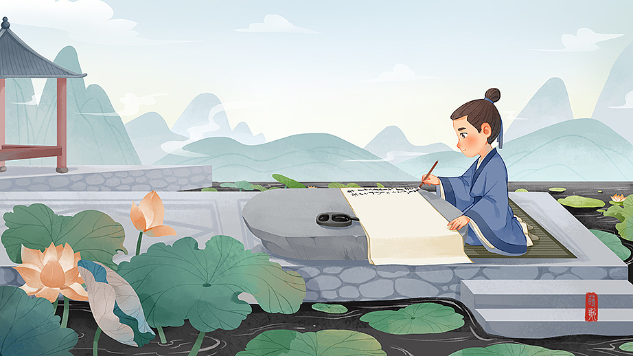 大语文国学稿（图ZMzcxMzY5NDQw） - 儿童插画 - 站酷设计师莳歌原创素材 - 站酷ZCOOL