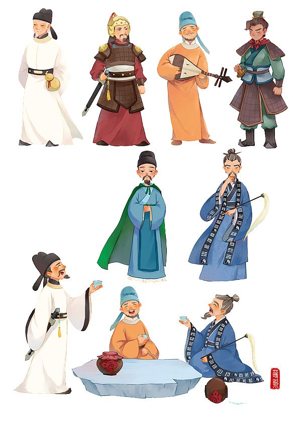 大语文国学稿（图ZMzcxMzcwMzg0） - 儿童插画 - 站酷设计师莳歌原创素材 - 站酷ZCOOL