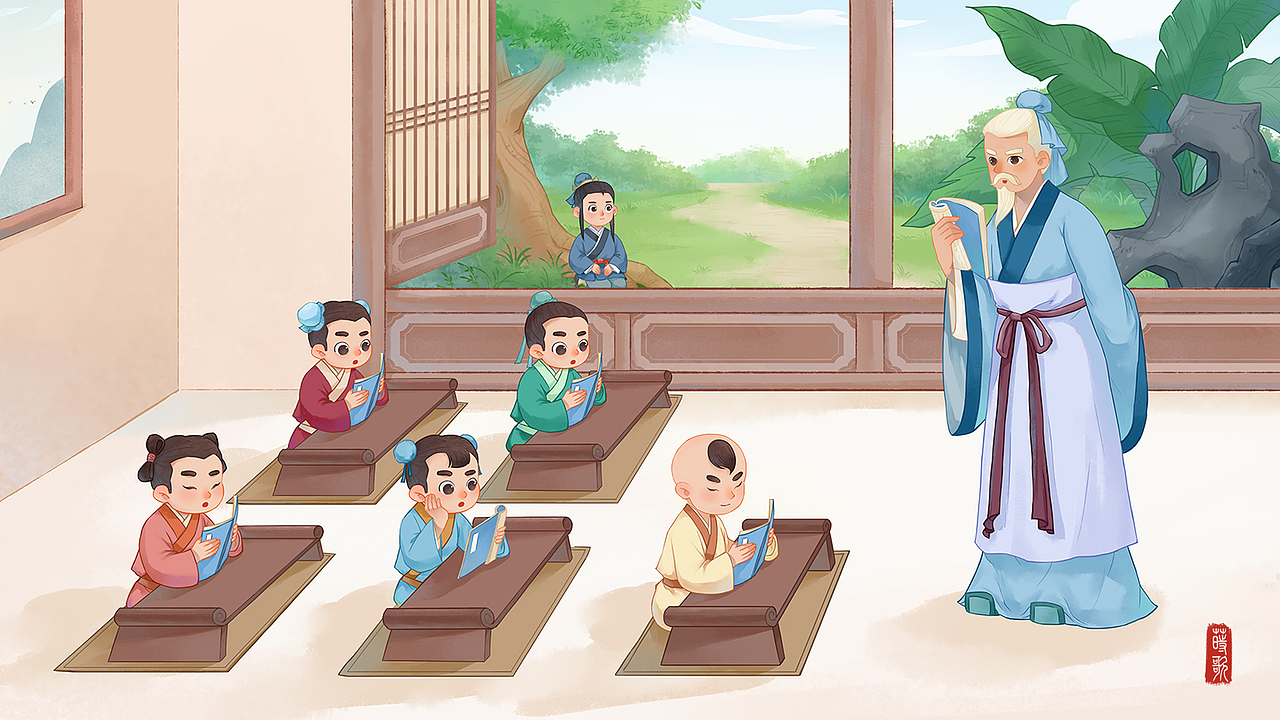 大语文国学稿（图ZMzcxMzcyMjg4） - 儿童插画 - 站酷设计师莳歌原创素材 - 站酷ZCOOL