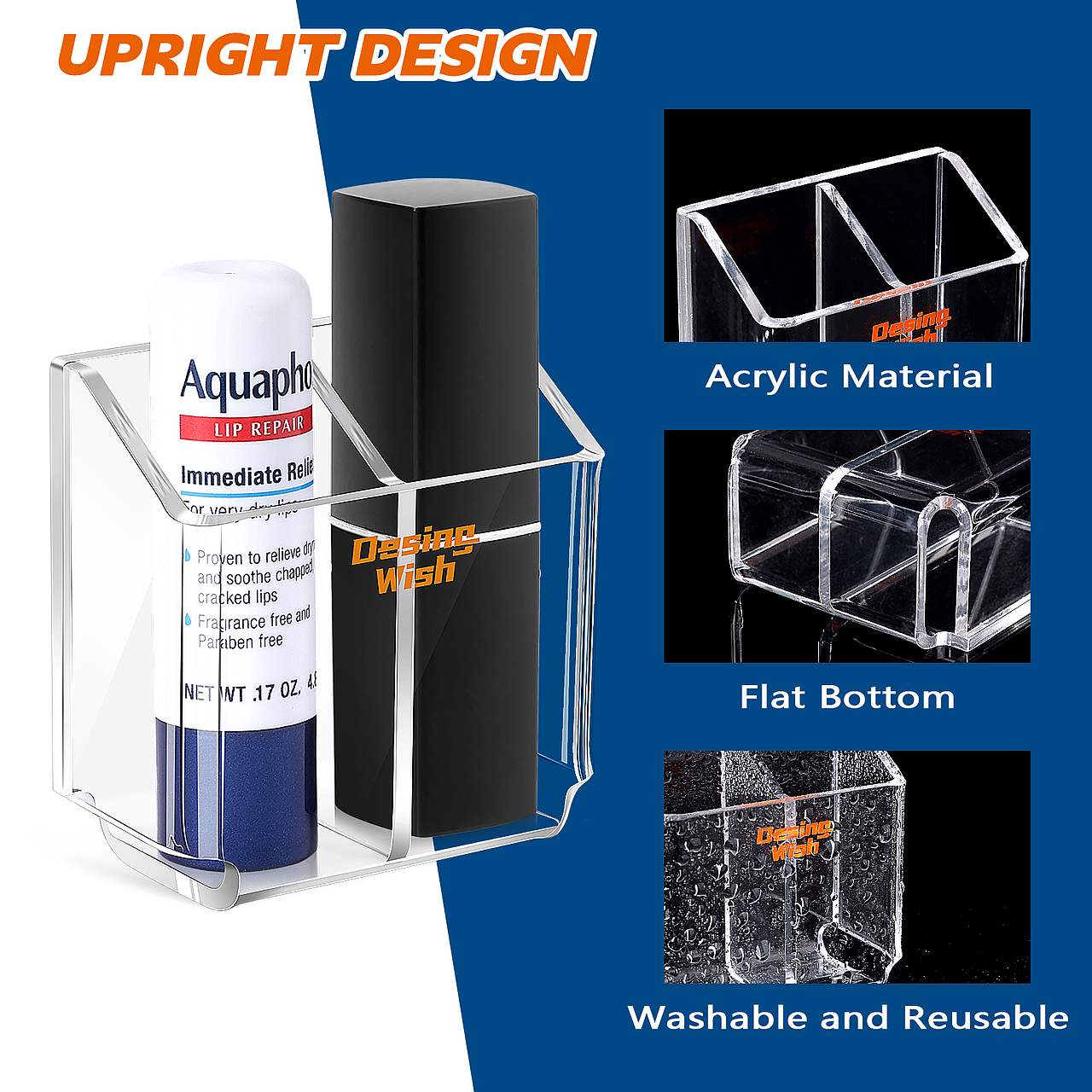 透明亚克力唇膏支架两支款