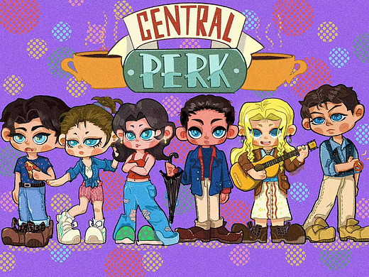 Q版老友记（个人主页-ZNjg4NjczMTI=） - 创作习作 - 站酷设计师马须须原创素材 - 站酷ZCOOL