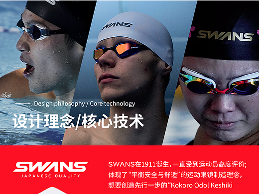 泳镜（根据实际用户人群偏向白领女性，做的细节调整）