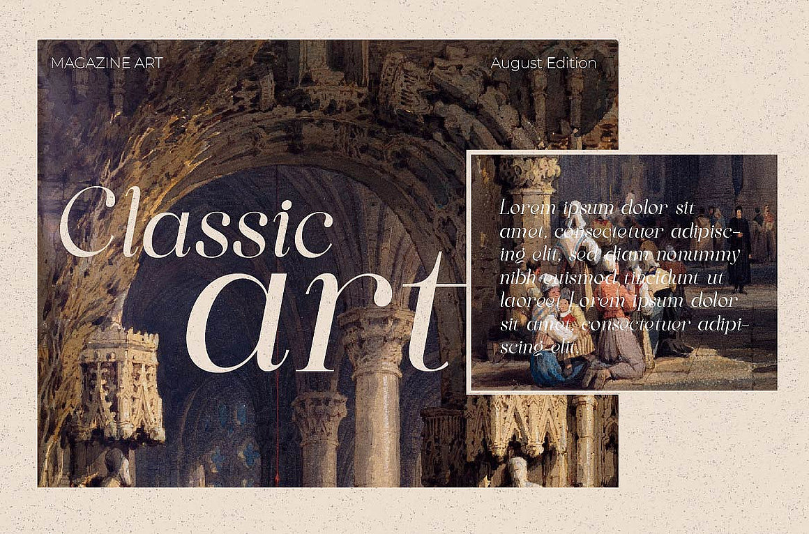 复古优雅时尚花体字服装品牌logo海报封面衬线英文字体