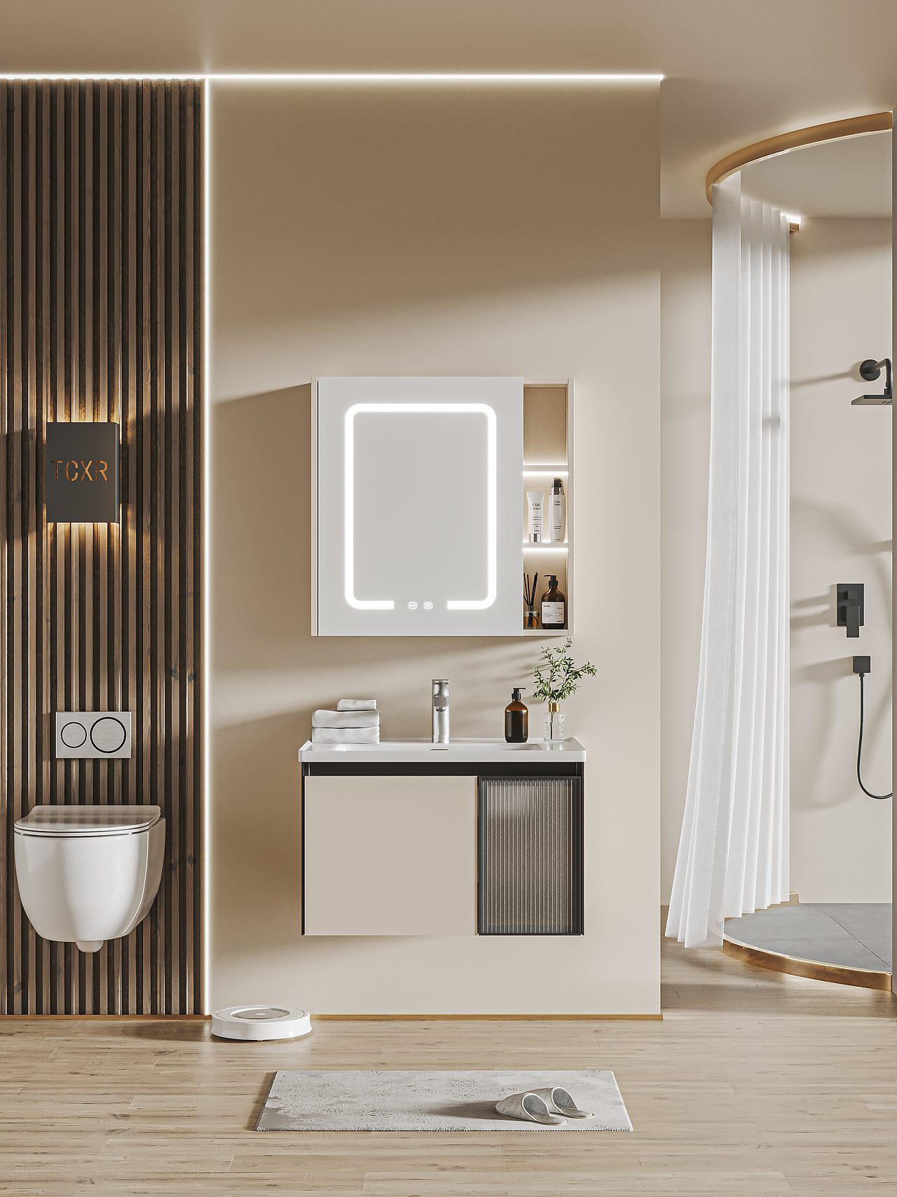 奶油风浴室柜视频（图ZMzcxMzg0MzI0） - 动画/影视 - 站酷设计师三维渲染师强仔原创素材 - 站酷ZCOOL