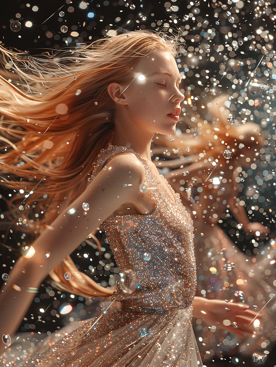 VV-Midjourney新作品 | 钻石异想世界下的奔放（图ZMzcxMzg2MTE2） - AI作品 - 站酷设计师AIGC微微原创素材 - 站酷ZCOOL