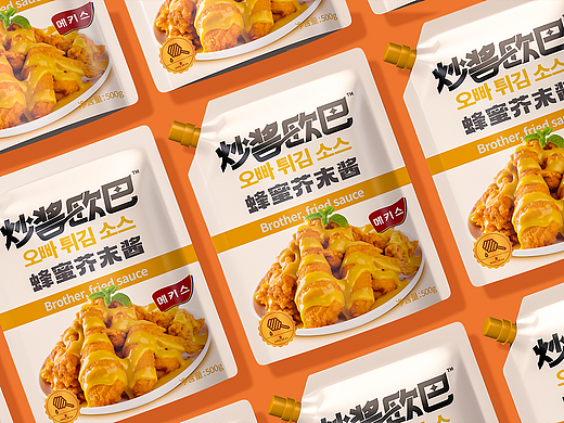 包装 调味品包装设计 炸鸡酱 酱料 甜辣酱 品牌包装