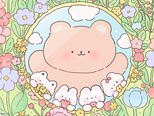 治愈系插画兔兔系列