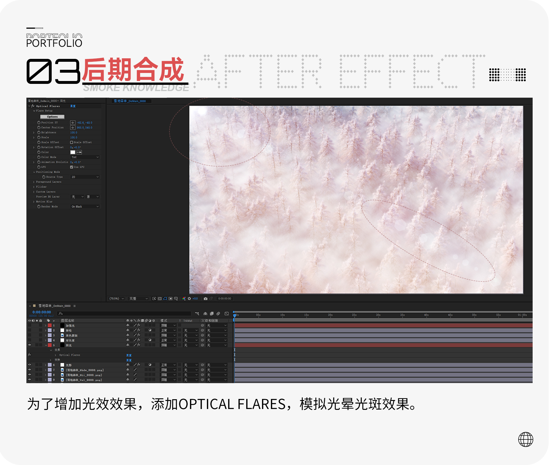 如何使用三维渲染软件制作多彩森林雾气效果