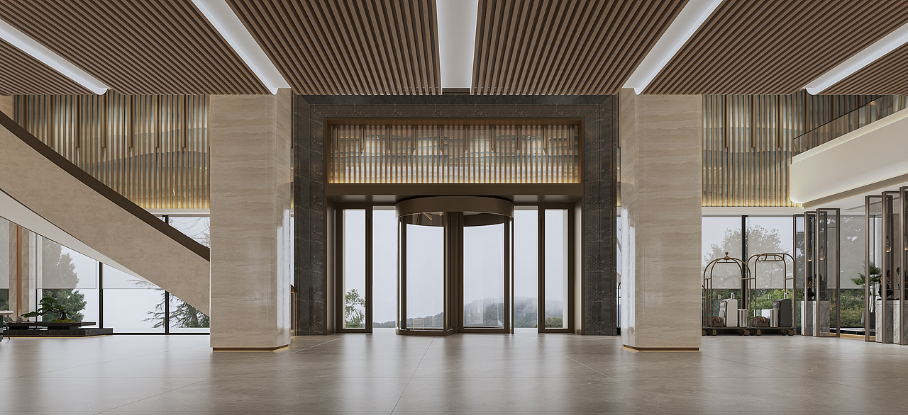 绘感视觉设计——工装酒店大堂轻奢现代案例（图ZMzcxNDI2NDIw） - 酒店餐饮设计 - 站酷设计师时间像庸医原创素材 - 站酷ZCOOL